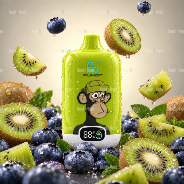 Fumot Digital Box 12000 Blueberry Kiwi Einweg Vape mit 12000 Zügen und Display