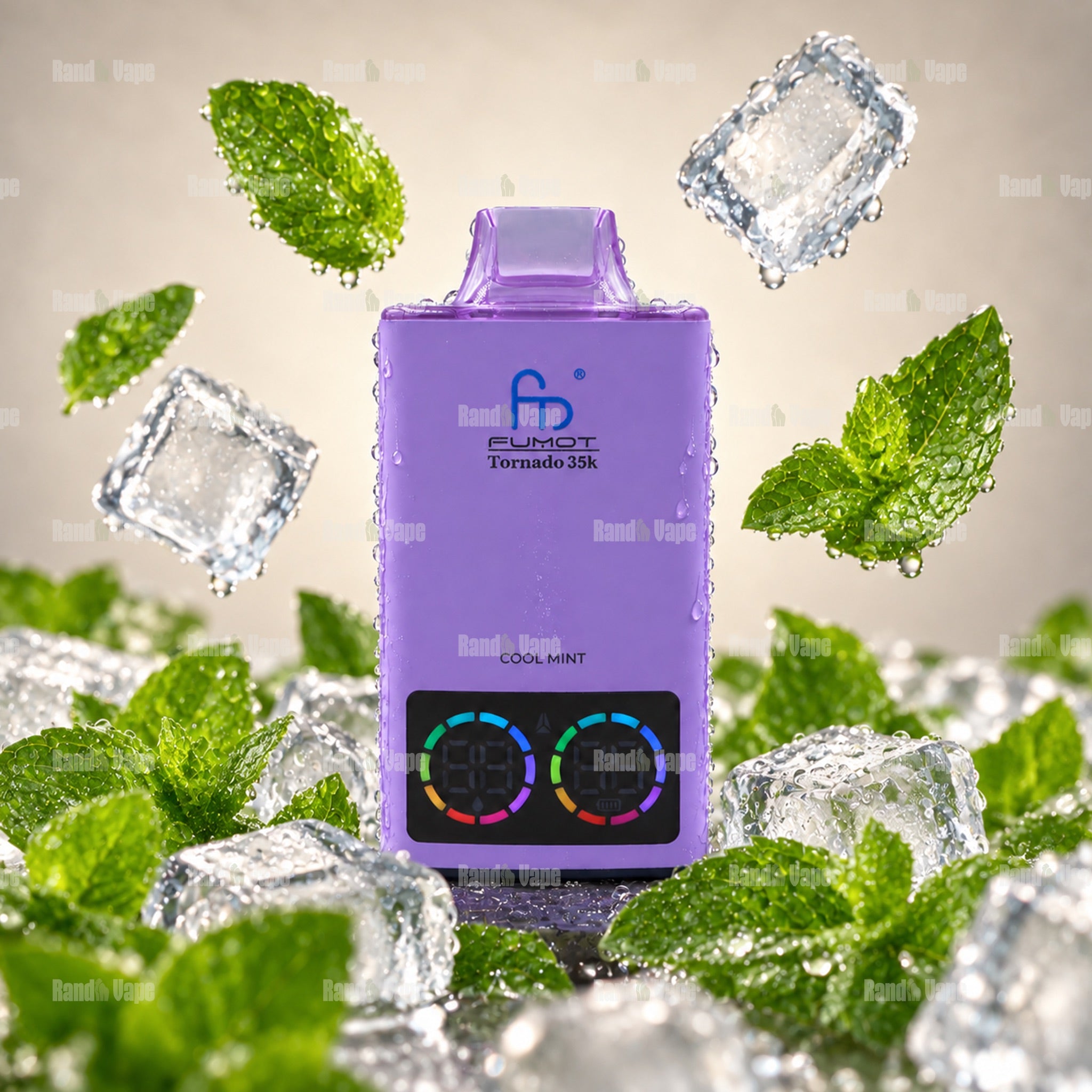 Fumot Tornado 35K Cool Mint Einweg Vape mit 35000 Zügen und Display